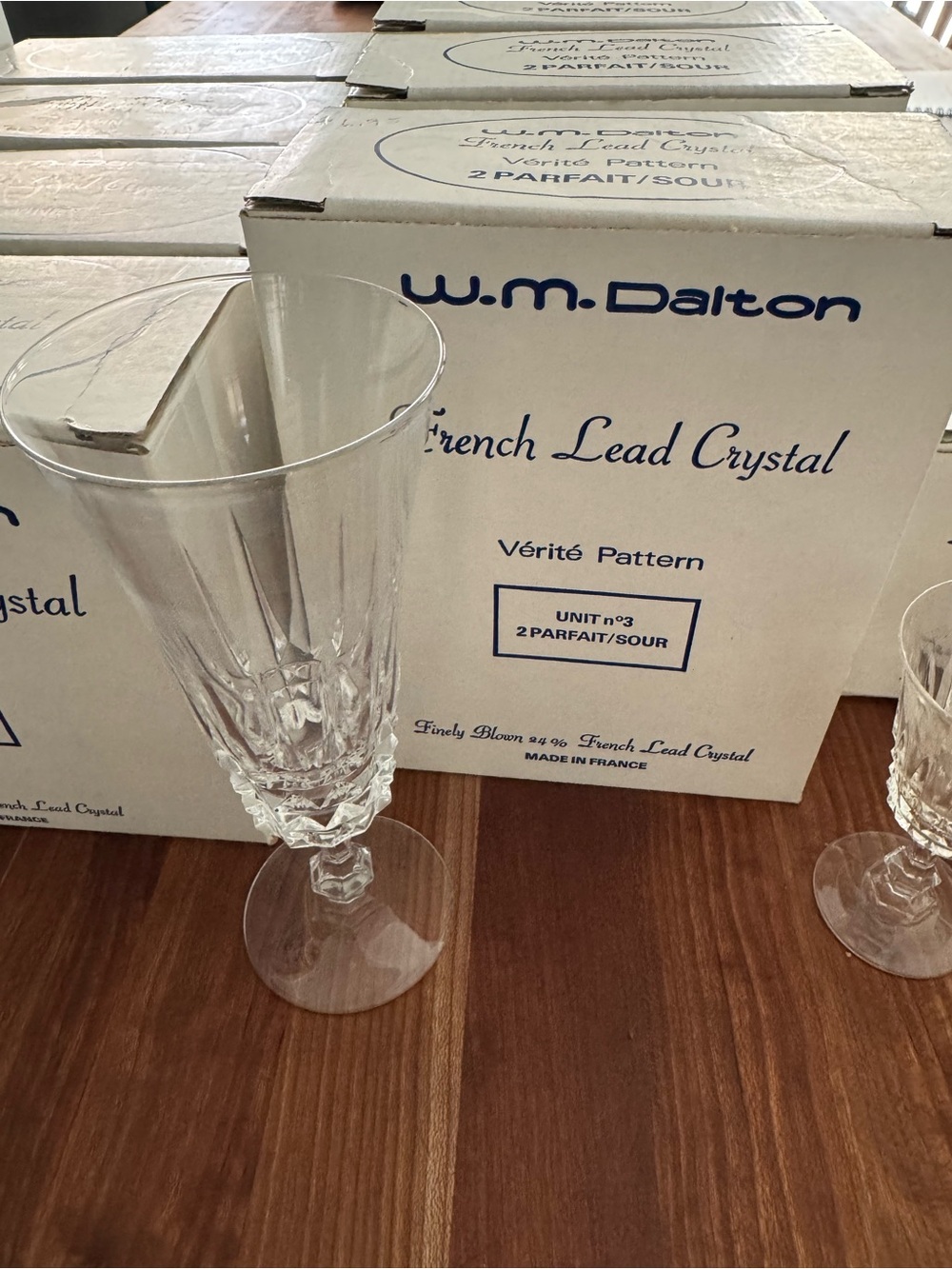 Clear French Lead Crystal Champagne Flutes - Clear